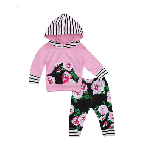 Pink Flowers Clothing Set - Baby King Stores