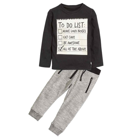 To Do List Clothing Set - Baby King Stores