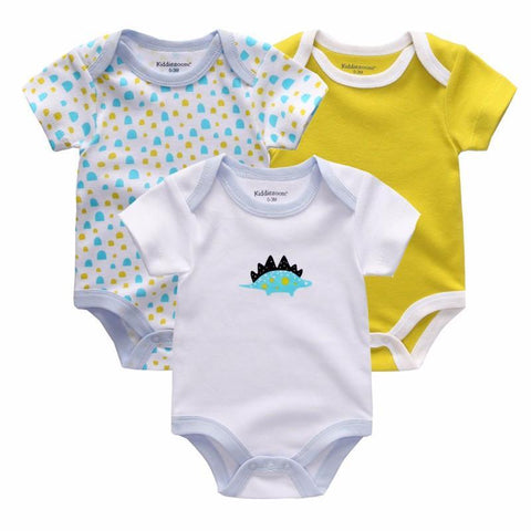 Colorful Jumpsuits & Baby Bodysuits 3pcs/lot - Baby King Stores