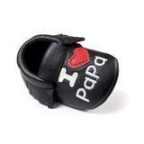 I Love Mama Papa Leather Moccasins - Baby King Stores