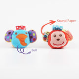 Cartoon Baby Toys 0-12 Months Plush Socks Wrist Straps - Baby King Stores