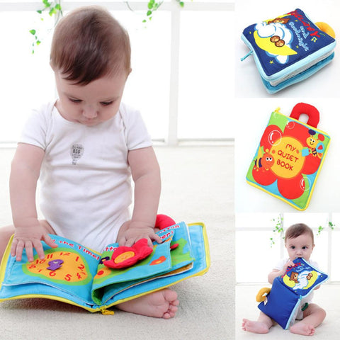Soft Cloth Educational Baby Books With Rustle Sound 0-12 month - Baby King Stores