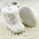 Knitted Faux Fur Booties - Baby King Stores