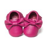 Cute Bow Leather Moccasins 0-18 Months - Baby King Stores