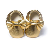 Cute Bow Leather Moccasins 0-18 Months - Baby King Stores