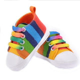 Rainbow Canvas Soft Pre-Walkers - Baby King Stores