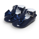 Glossy Bow Leather Pre Walkers - Baby King Stores
