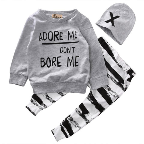Adore Me Don't Bore Me 3Pcs Set - Baby King Stores