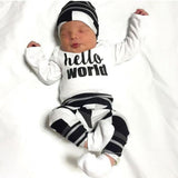 Hello World Shirt + Pants + Hat - Baby King Stores