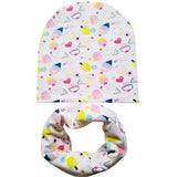 Printed Baby Hat + Scarf Set - Baby King Stores