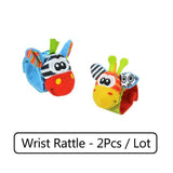 Cartoon Baby Toys 0-12 Months Plush Socks Wrist Straps - Baby King Stores