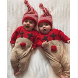 Rudolph Red Nose Rompers + Hat - Baby King Stores