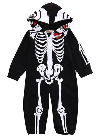 Hooded Baby Skeleton Jumpsuit - Baby King Stores