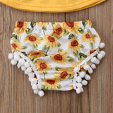 Yellow Sunflower Summer Outfit - Baby King Stores