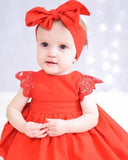 Penelope Red Ruffled Dress - Baby King Stores