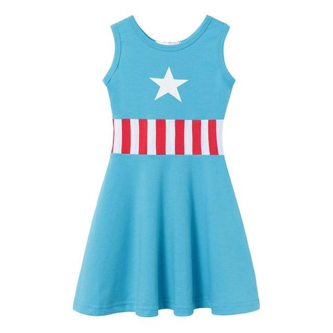 Captain America Superhero Dress - Baby King Stores